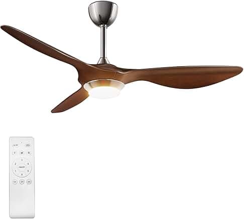 USOR Ceiling Fan with Reversible Motor and Hand-Painted Farmhouse Design